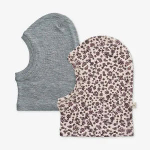 2 Wool Balaclava Kim - autumn flowers