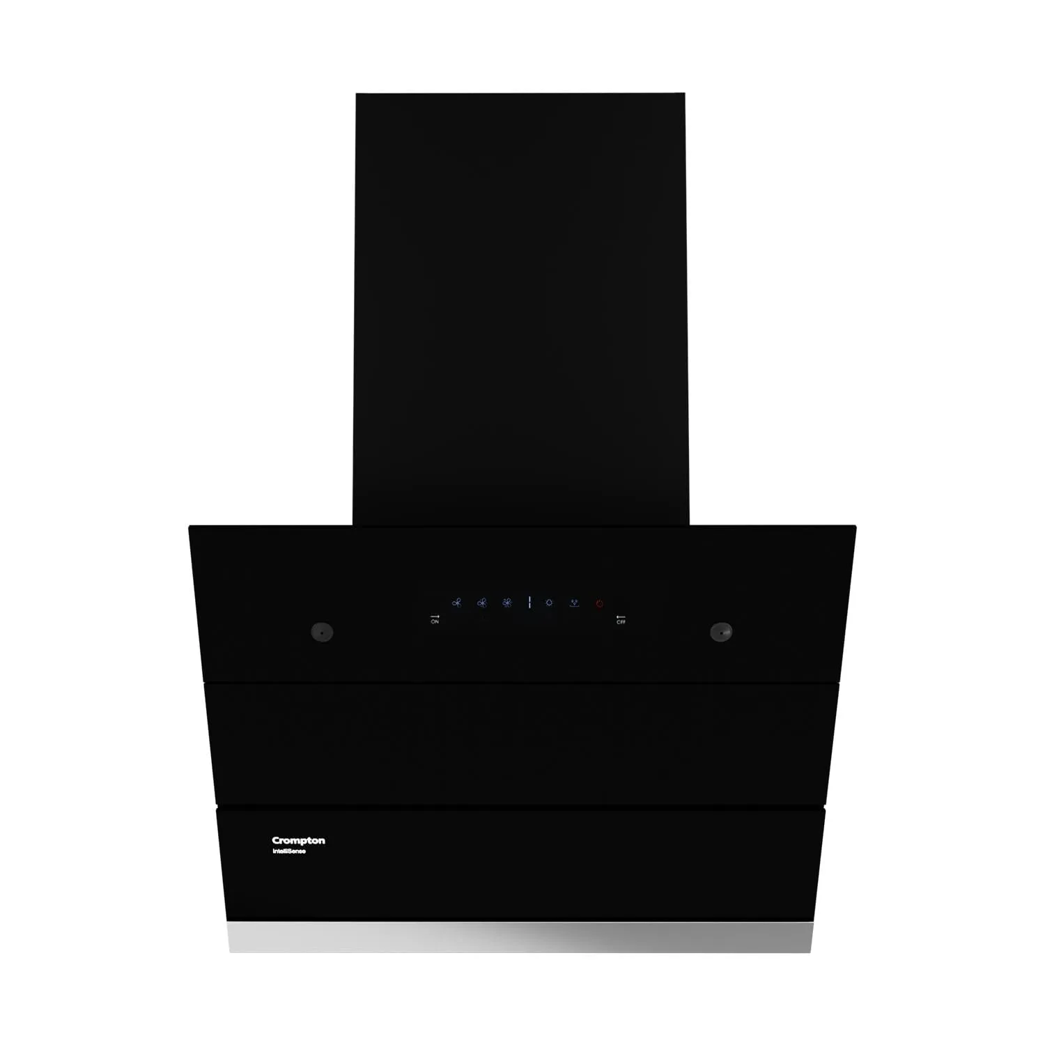 Crompton CHD-ISI60FLE-EC IntelliSense 60 cm Kitchen Chimney with 1352 m/hr Suction, Smart On & Intelli Auto-Clean | Silent Kitchen Chimney With Filterless Technology (Inclined Design, Black)