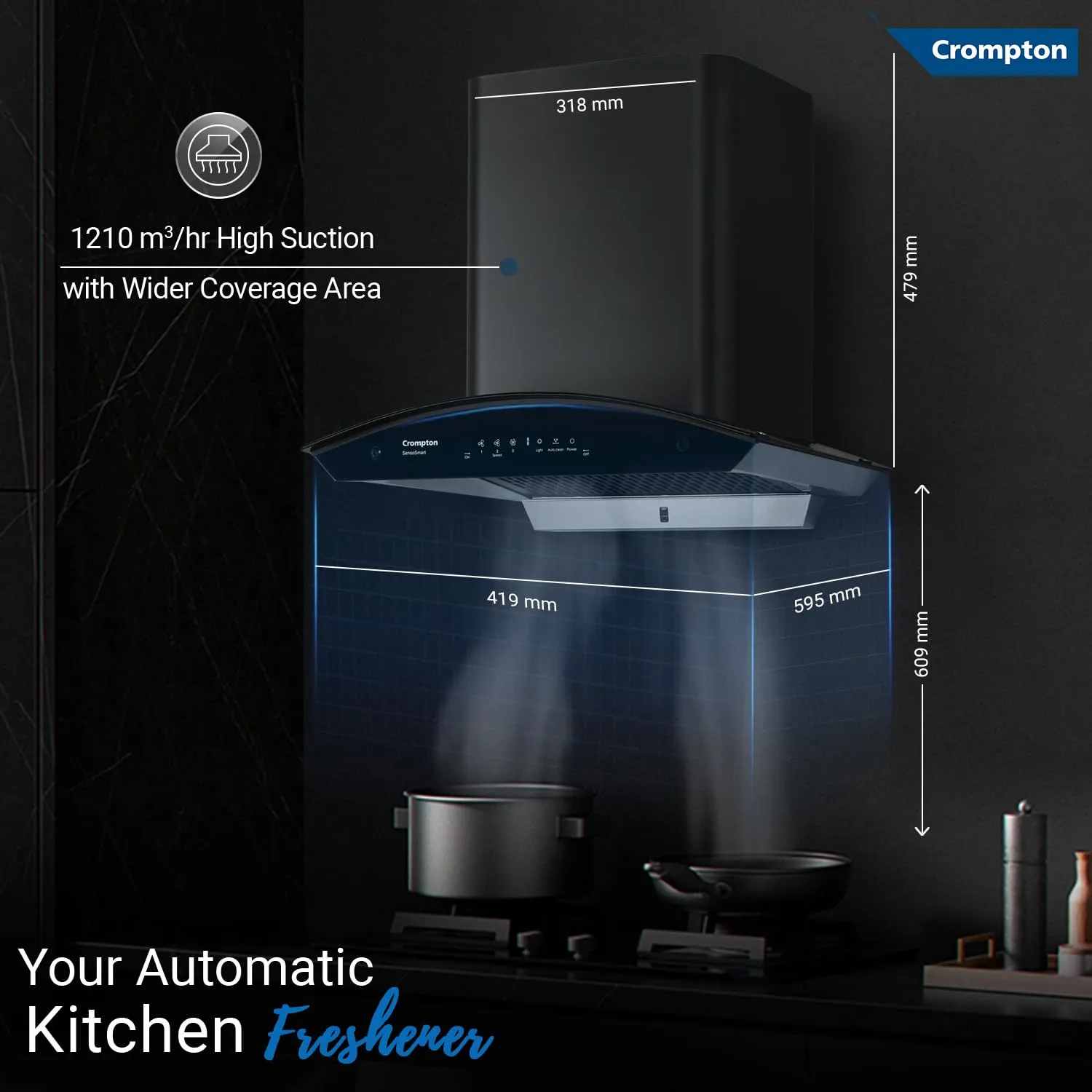 Crompton CHD-SSC60FLE-MBL SensoSmart 60 cm