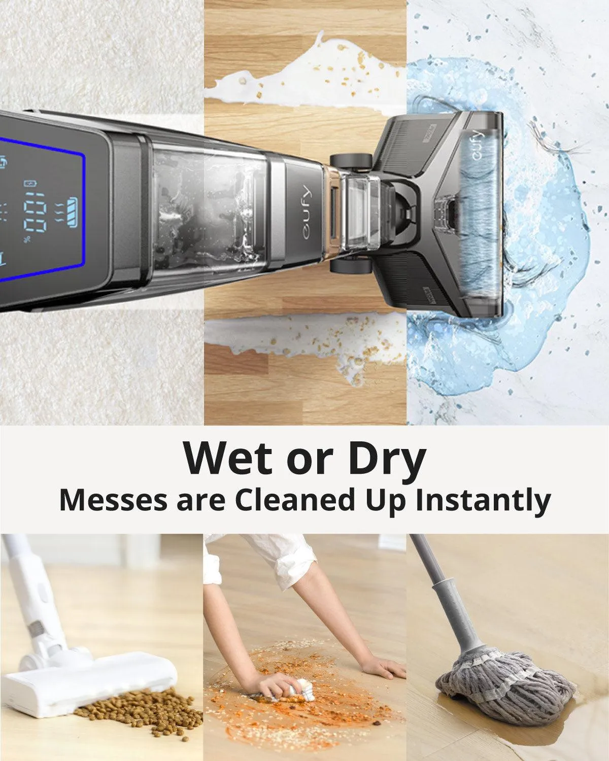 Eufy W31 Wet and Dry Cordless Vacuum Cleaner 5-in-1 -Black