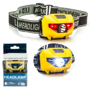 LED Headlamp Flashlight Camping Ride Running Head Torch Safety Battery Operated