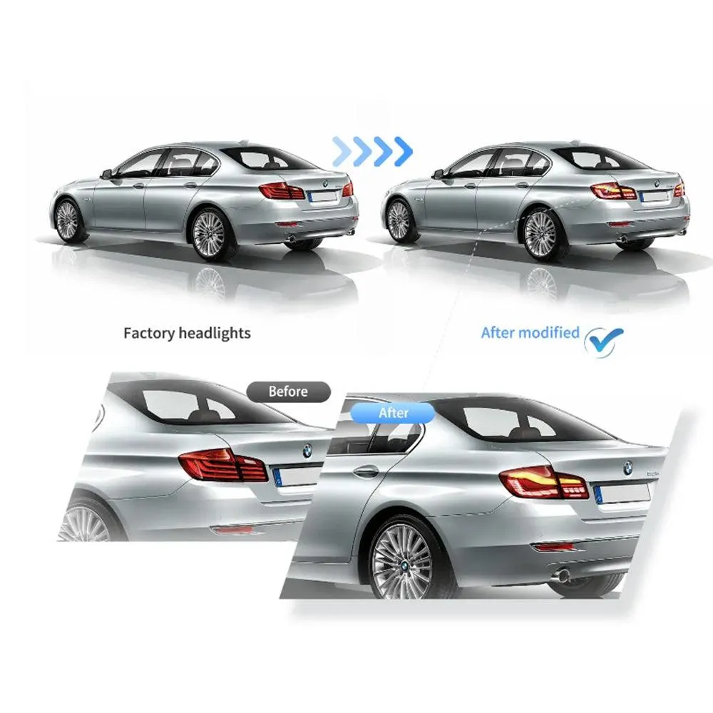 LED Tail Lights Assembly With Dynamic Welcome Light [CS Style] For 2011-2017 BMW 5 Series M5 6th Gen (F10 F18)