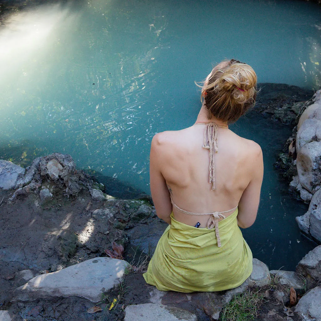 Matador Large Nano Beach Towel - Moss/Yellow