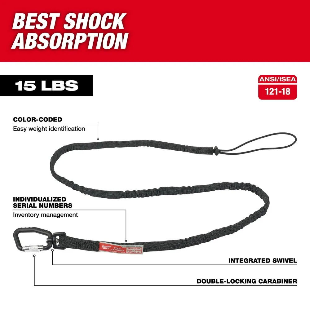 Milwaukee 48-22-8817 15LBS 72" Extended Reach Locking Tool Lanyard