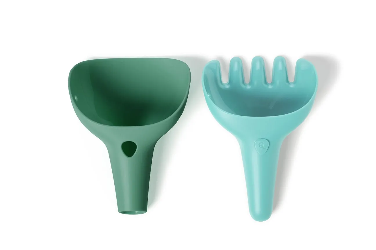 Raki 2 in 1 Beach Rake and Digger Toy - Garden Green by Quut Toys