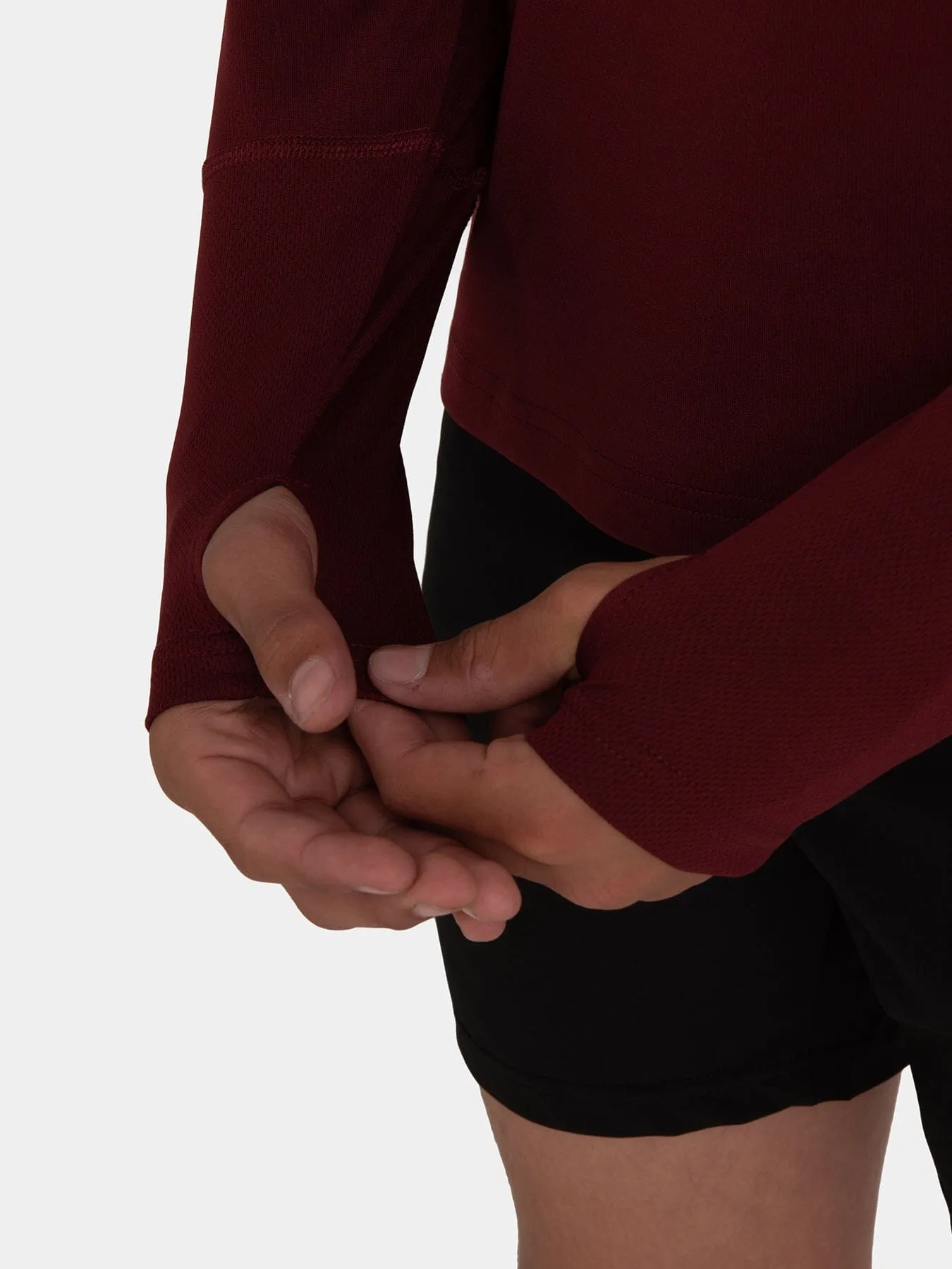 Stamina Long Sleeve Crew Neck Running Top For Boys With Thumbholes