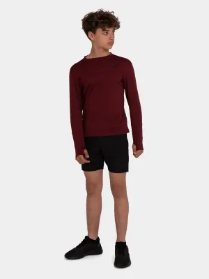 Stamina Long Sleeve Crew Neck Running Top For Boys With Thumbholes