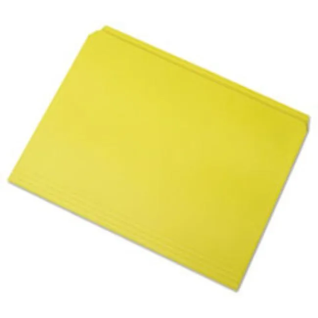 STRAIGHT CUT FILE FOLDERS, YELLOW, LETTER, 100ct-BOX (5 boxes per pack)