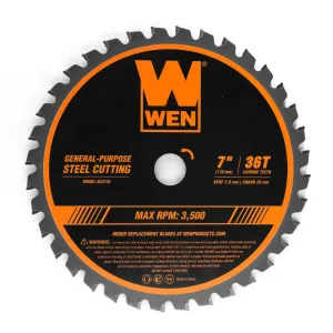 WEN BL0736 7-Inch 36-Tooth Carbide-Tipped Professional Saw Blade for Steel Cutting
