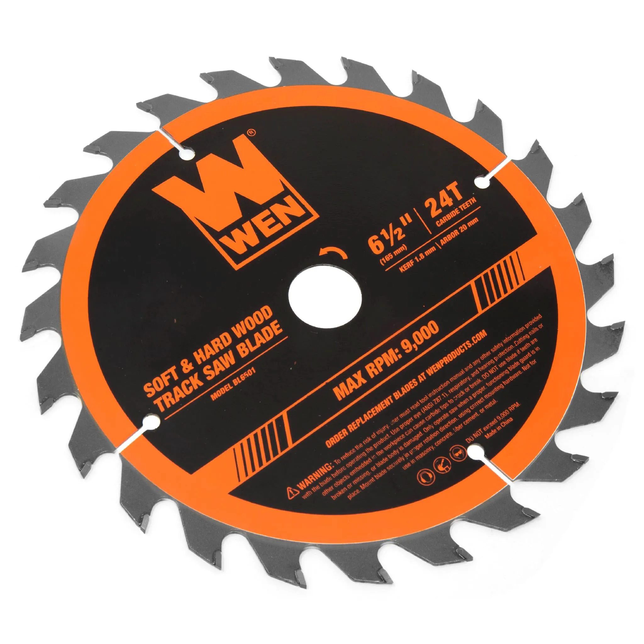 WEN BL6501 6.5-Inch 24-Tooth Carbide-Tipped Track Saw Blade