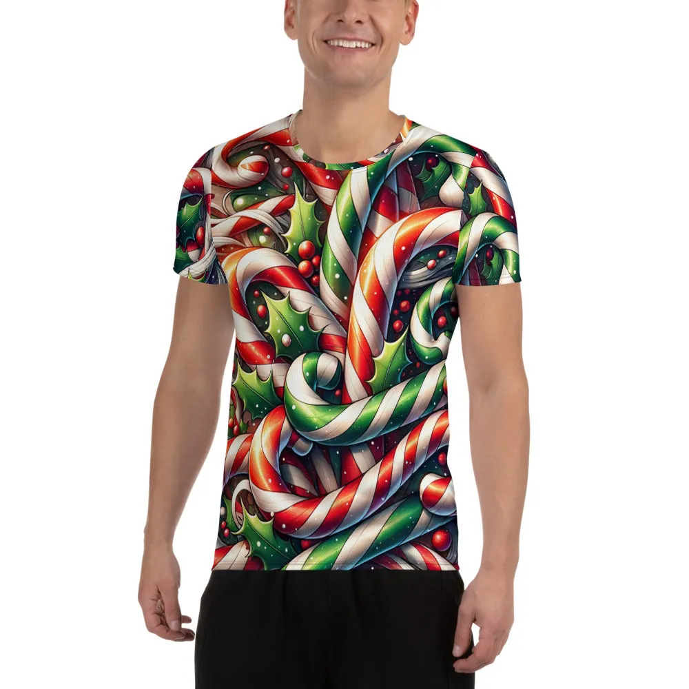 Whimsical Winter Wear Men's Athletic T-Shirt