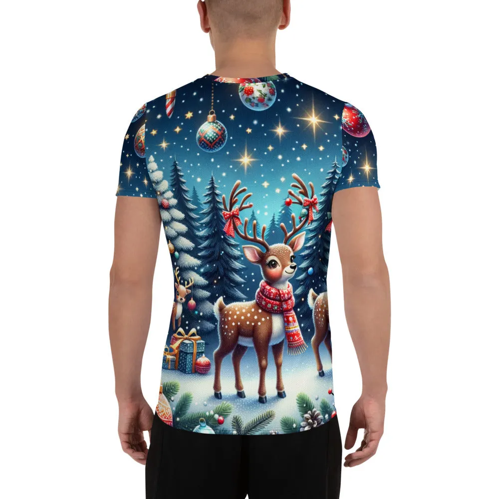 Whimsical Winter Wear Men's Athletic T-Shirt