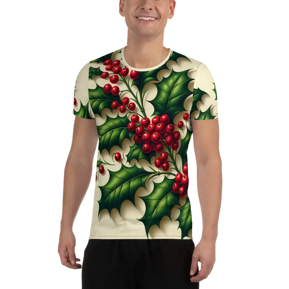 Whimsical Winter Wear Men's Athletic T-Shirt