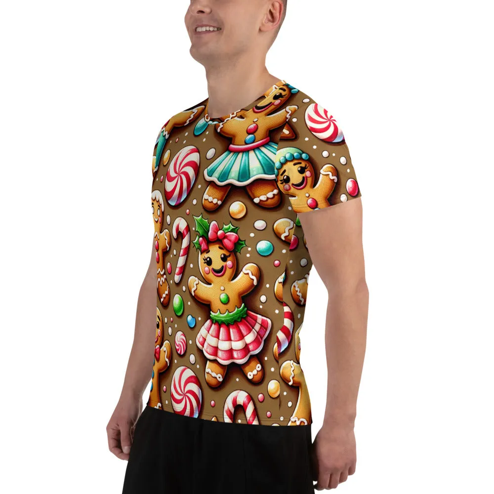 Whimsical Winter Wear Men's Athletic T-Shirt