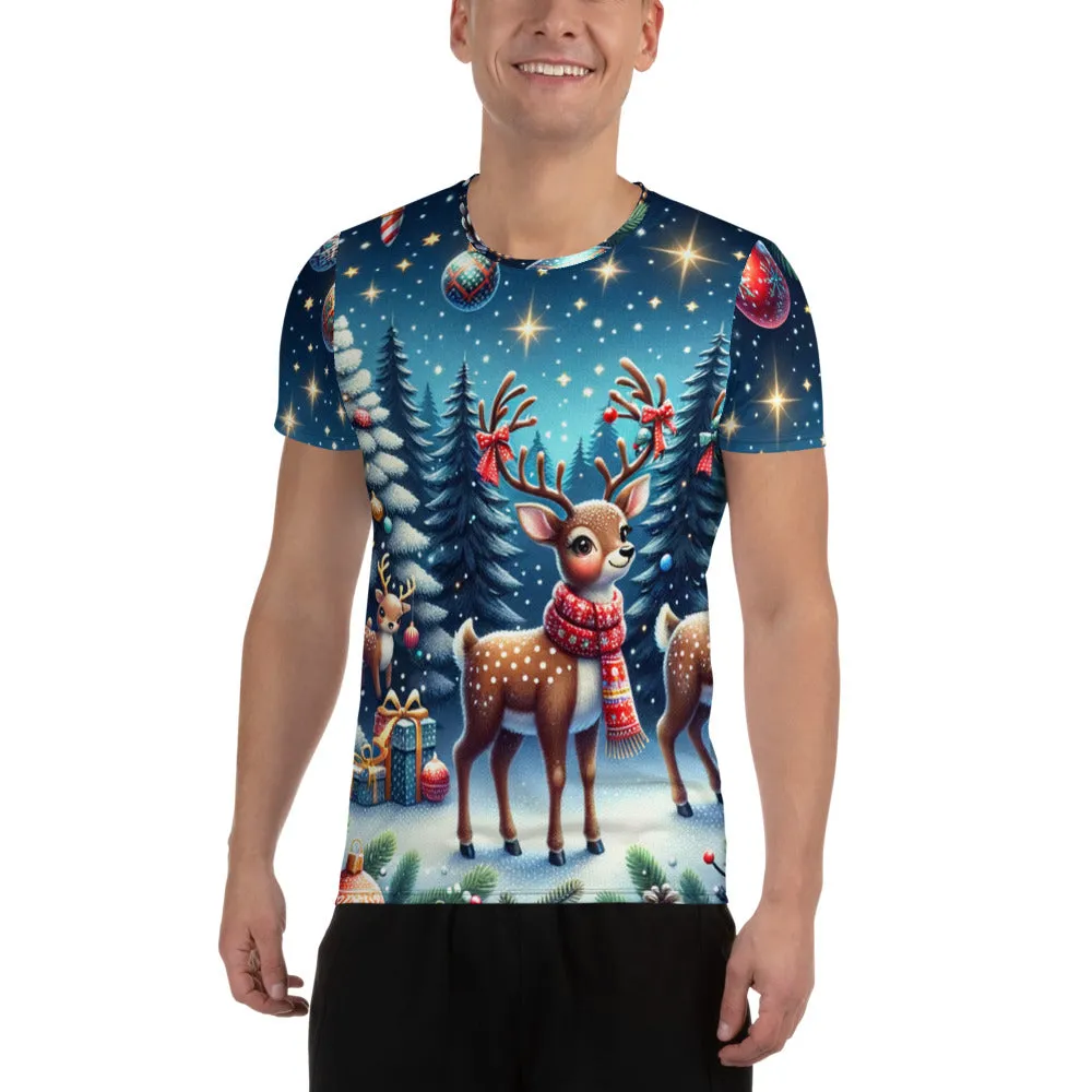 Whimsical Winter Wear Men's Athletic T-Shirt
