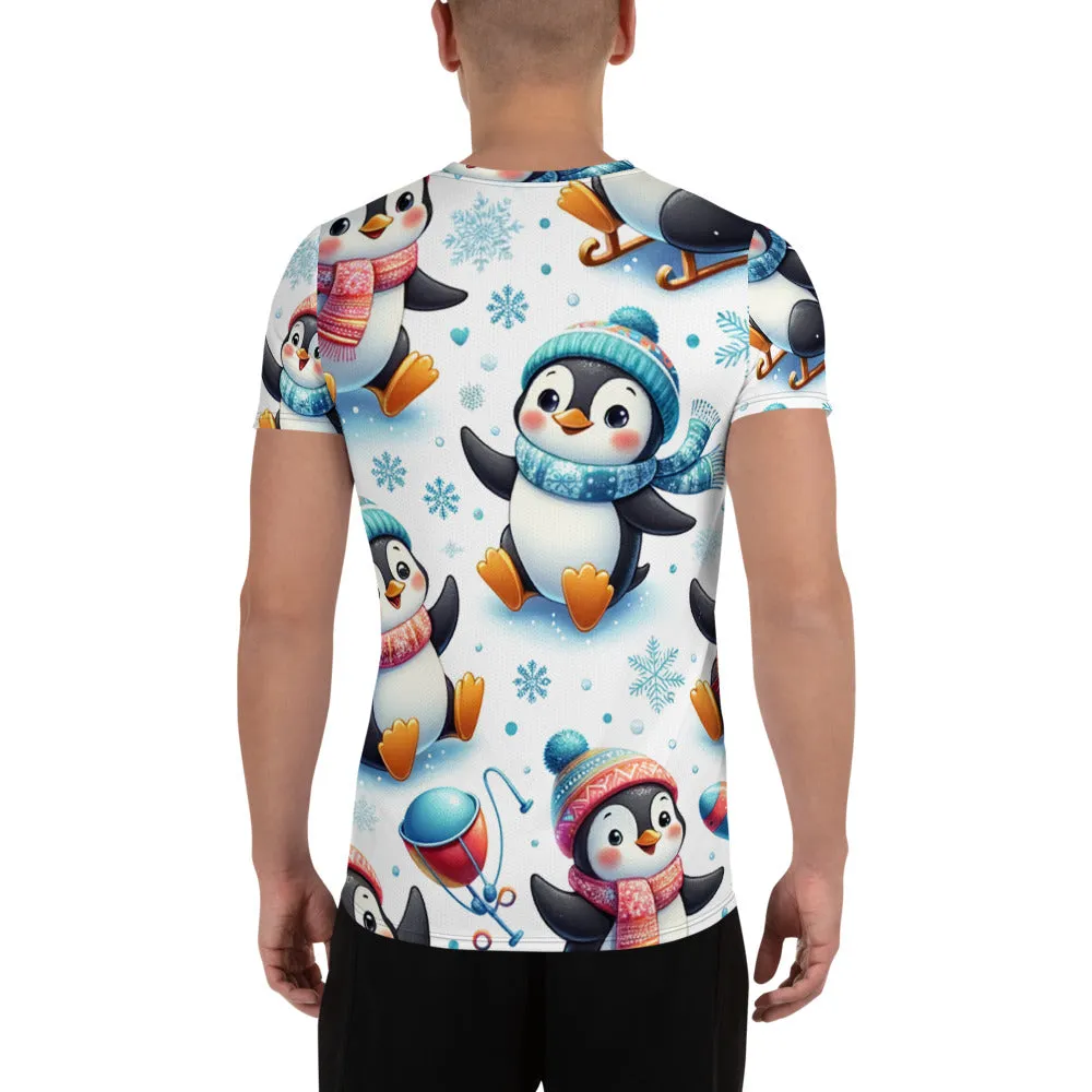 Whimsical Winter Wear Men's Athletic T-Shirt