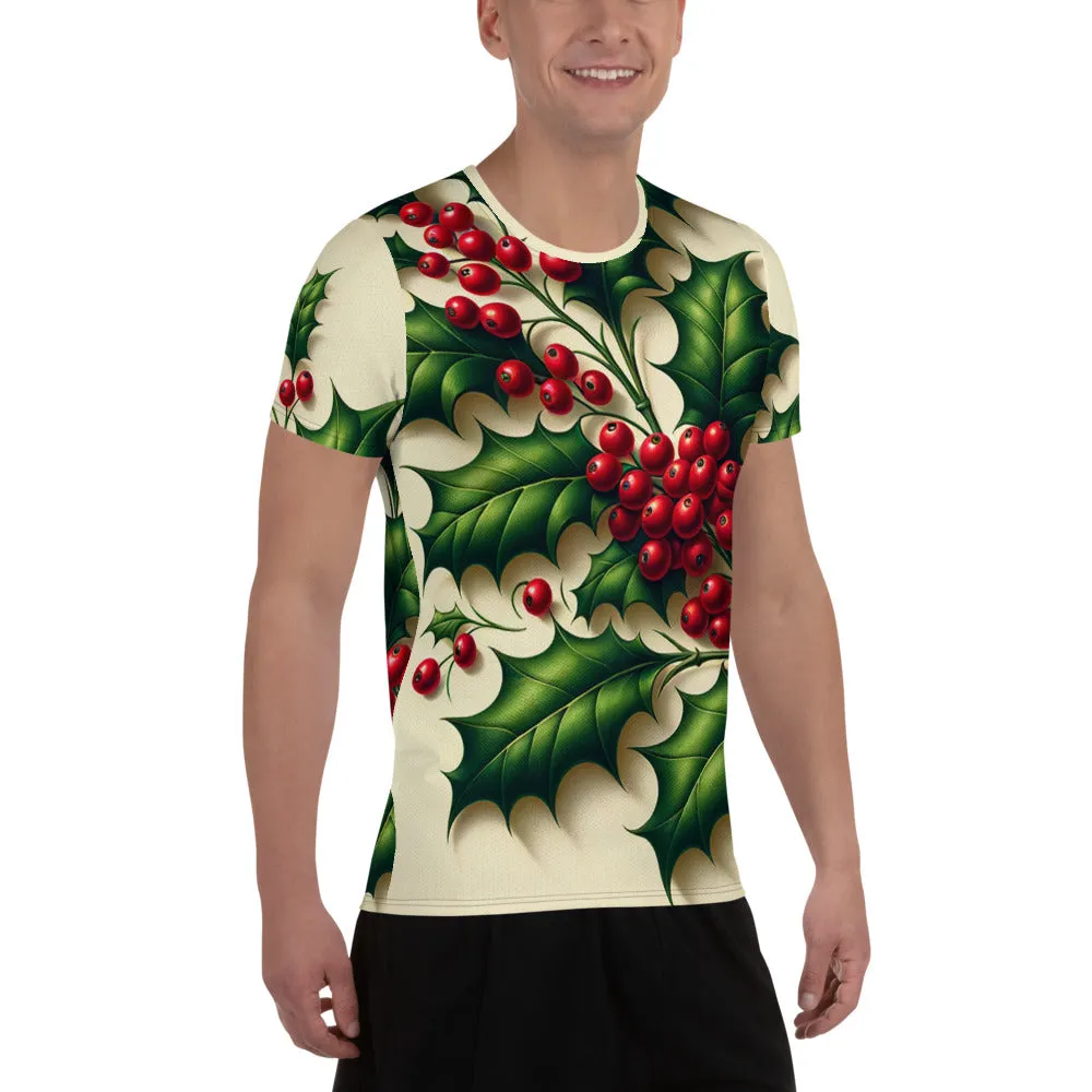 Whimsical Winter Wear Men's Athletic T-Shirt