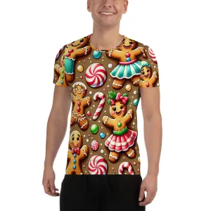 Whimsical Winter Wear Men's Athletic T-Shirt