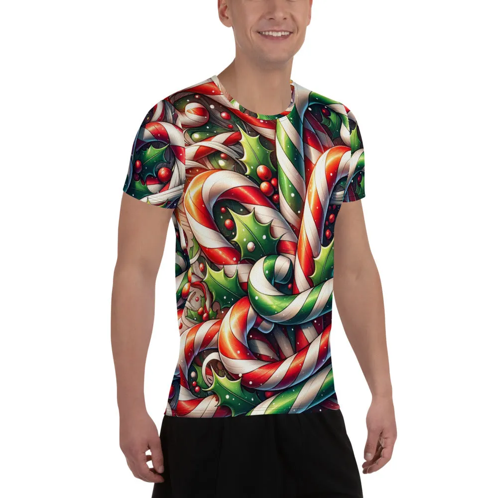 Whimsical Winter Wear Men's Athletic T-Shirt