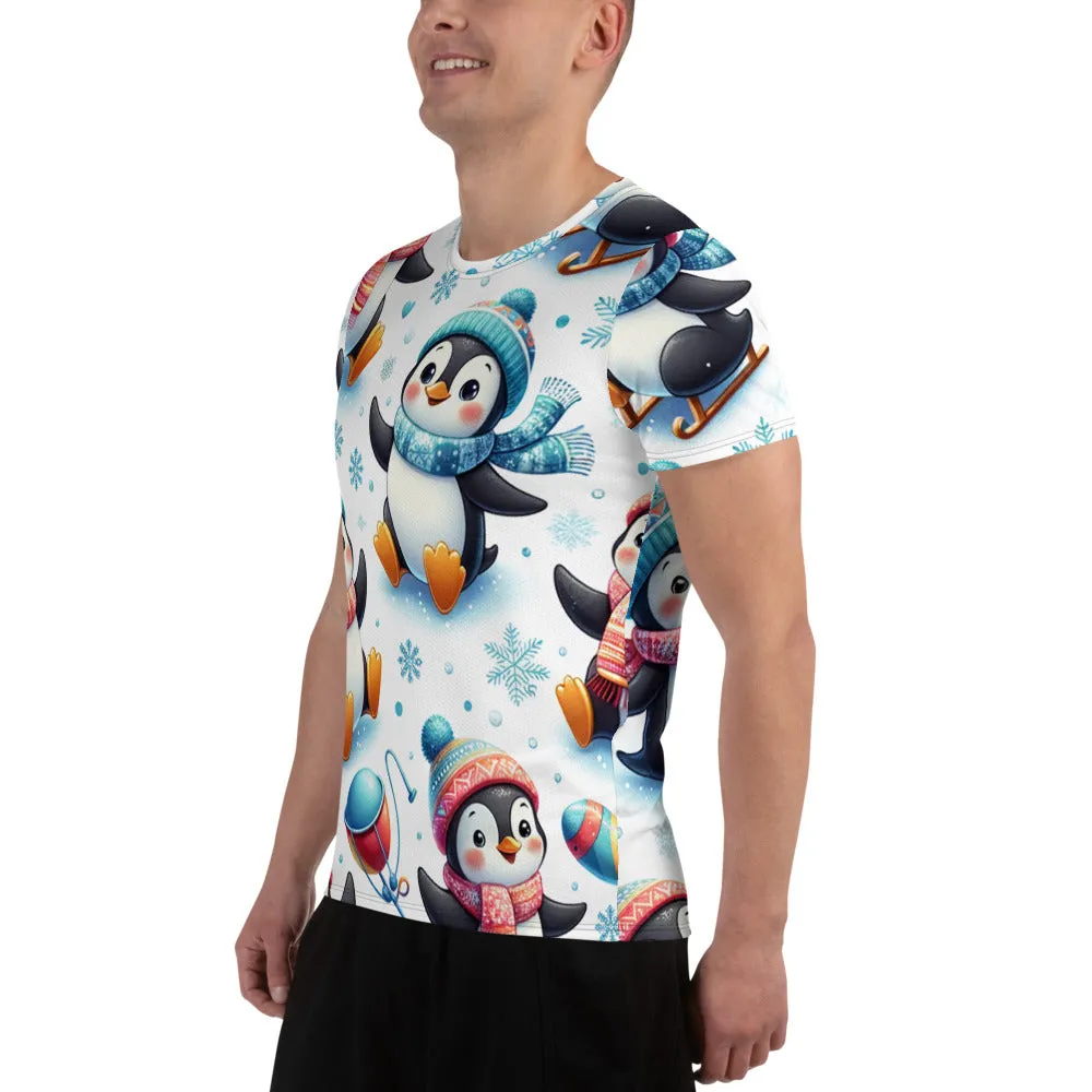 Whimsical Winter Wear Men's Athletic T-Shirt