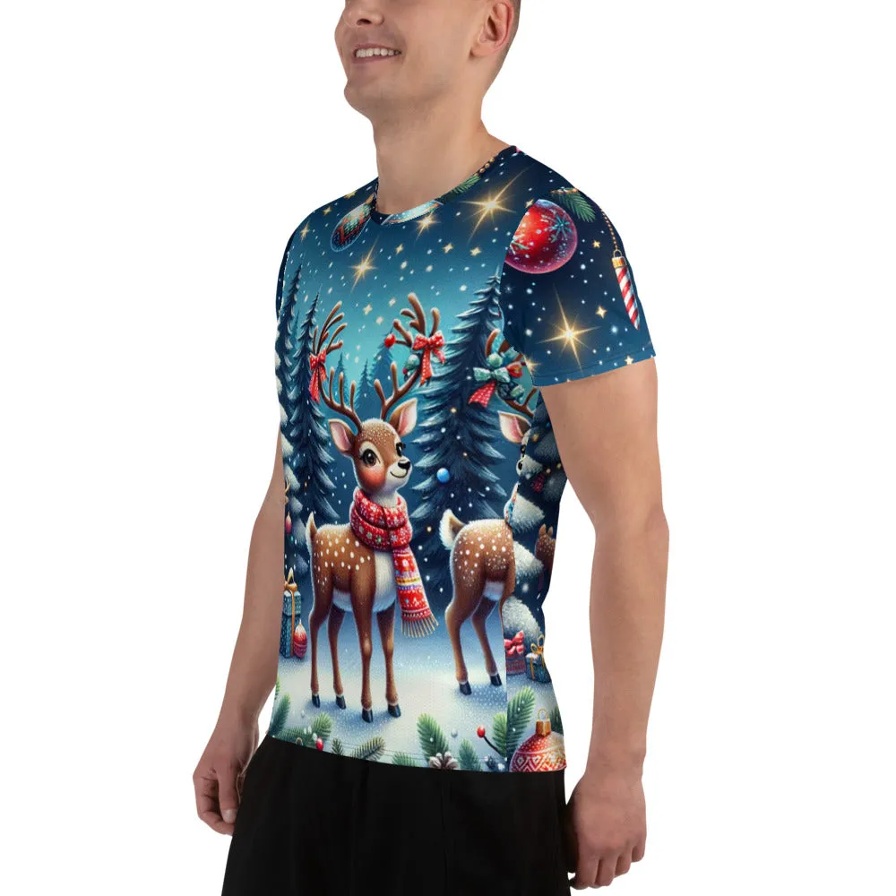 Whimsical Winter Wear Men's Athletic T-Shirt
