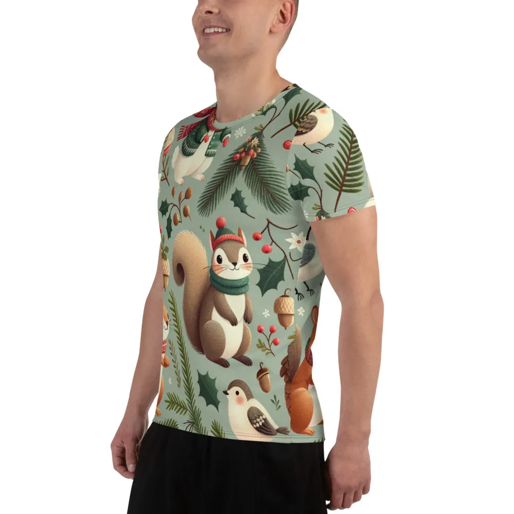 Whimsical Winter Wear Men's Athletic T-Shirt
