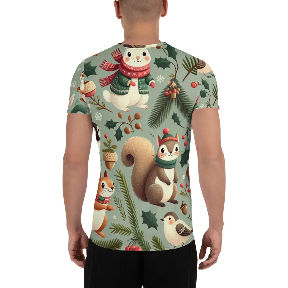 Whimsical Winter Wear Men's Athletic T-Shirt