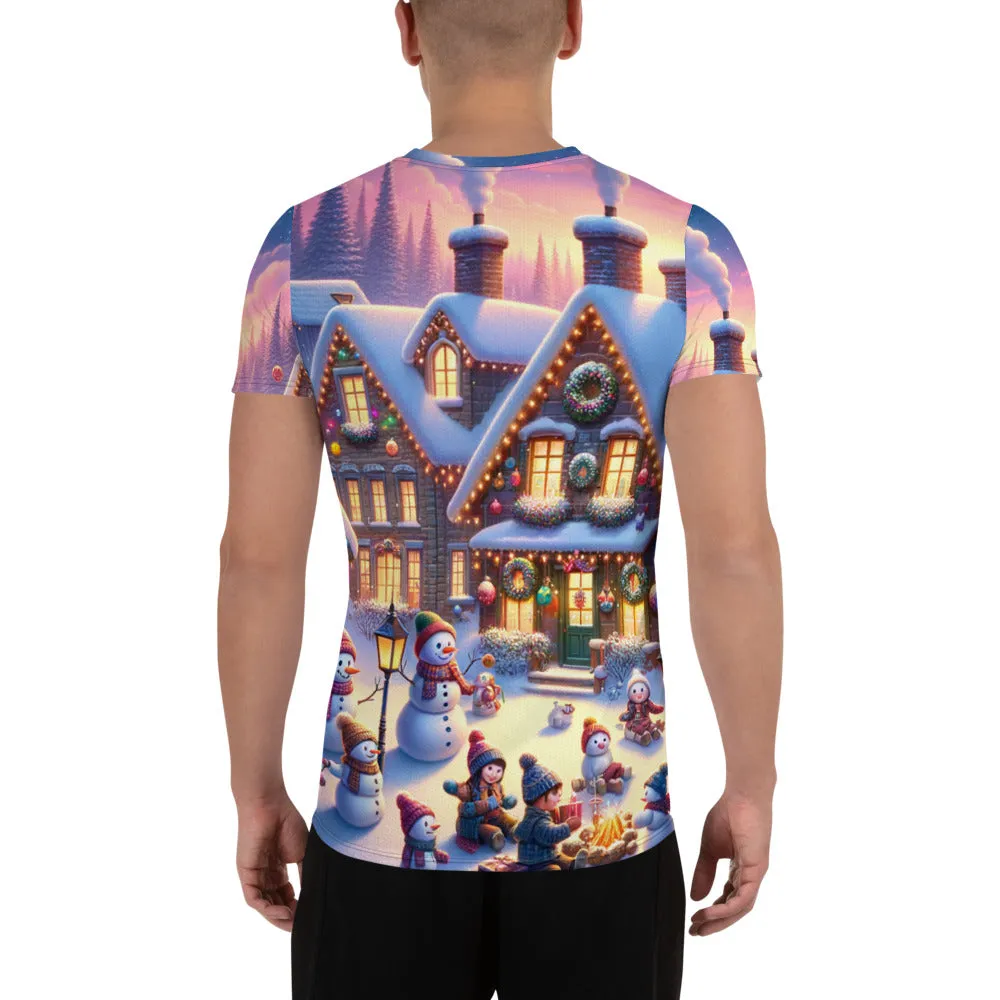 Whimsical Winter Wear Men's Athletic T-Shirt