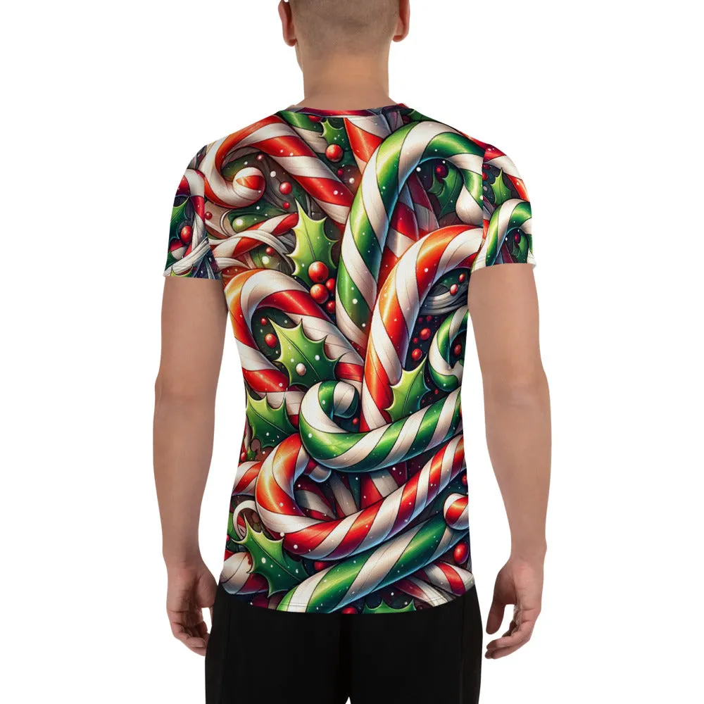 Whimsical Winter Wear Men's Athletic T-Shirt