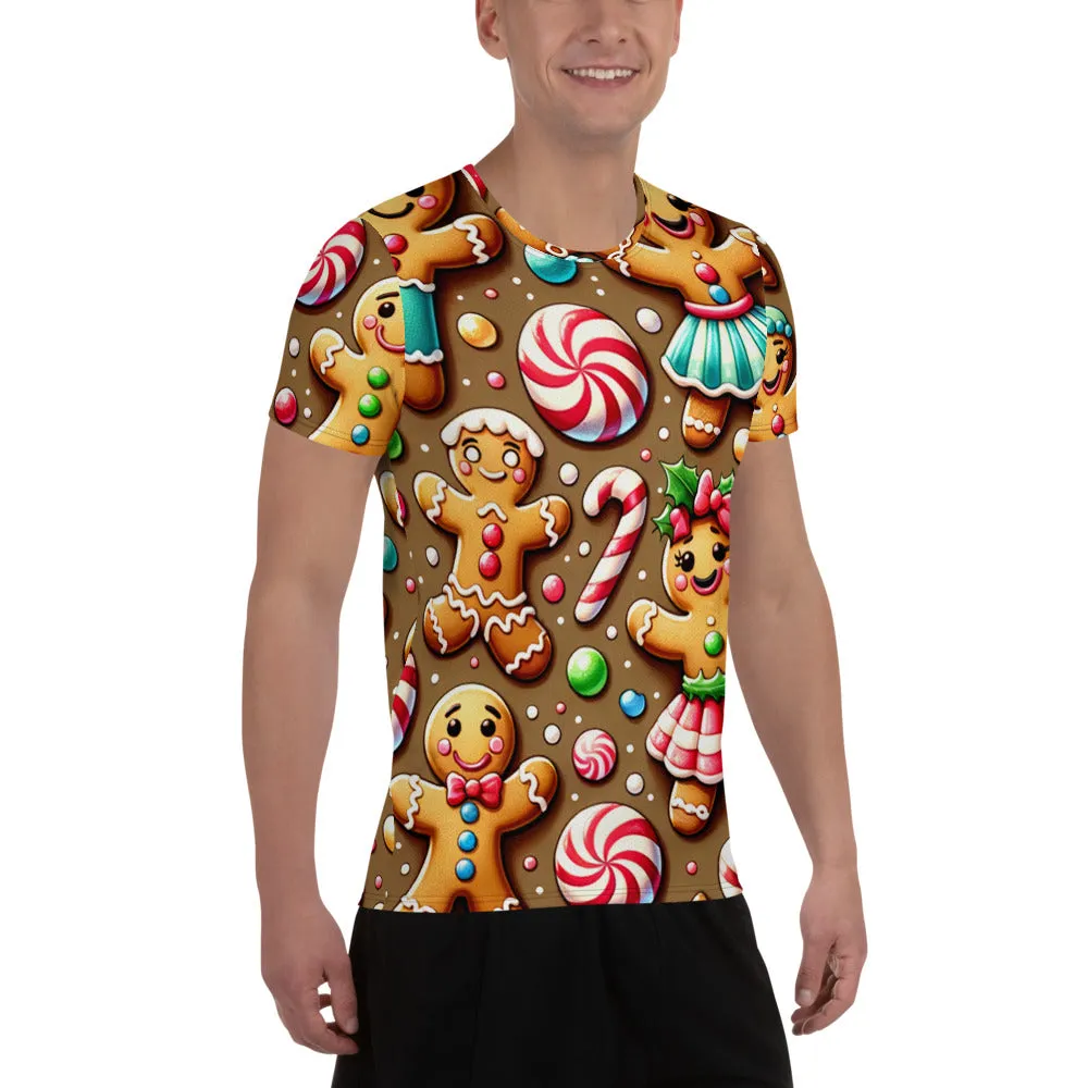 Whimsical Winter Wear Men's Athletic T-Shirt