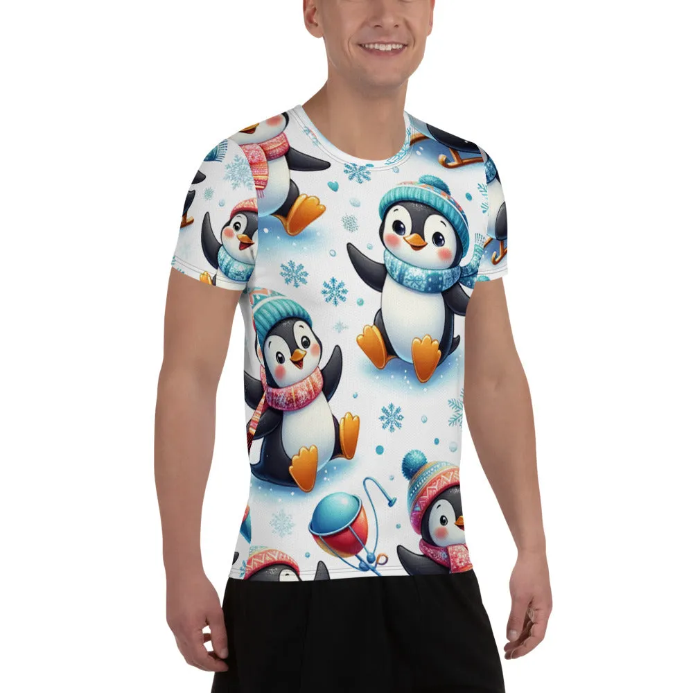 Whimsical Winter Wear Men's Athletic T-Shirt