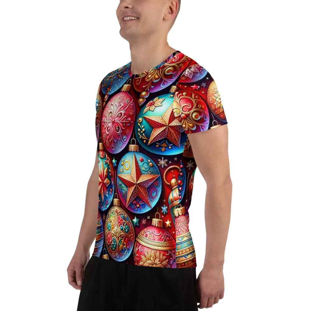 Whimsical Winter Wear Men's Athletic T-Shirt