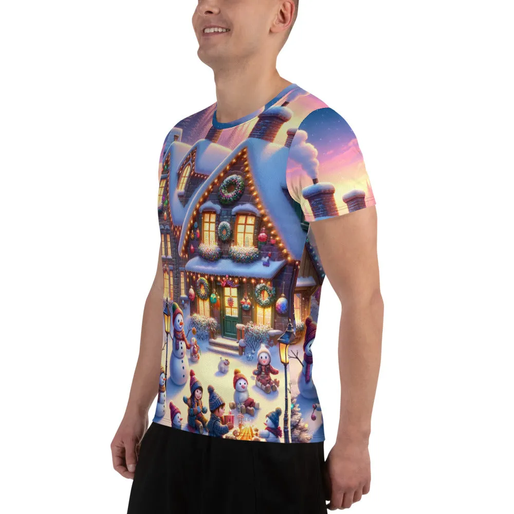 Whimsical Winter Wear Men's Athletic T-Shirt