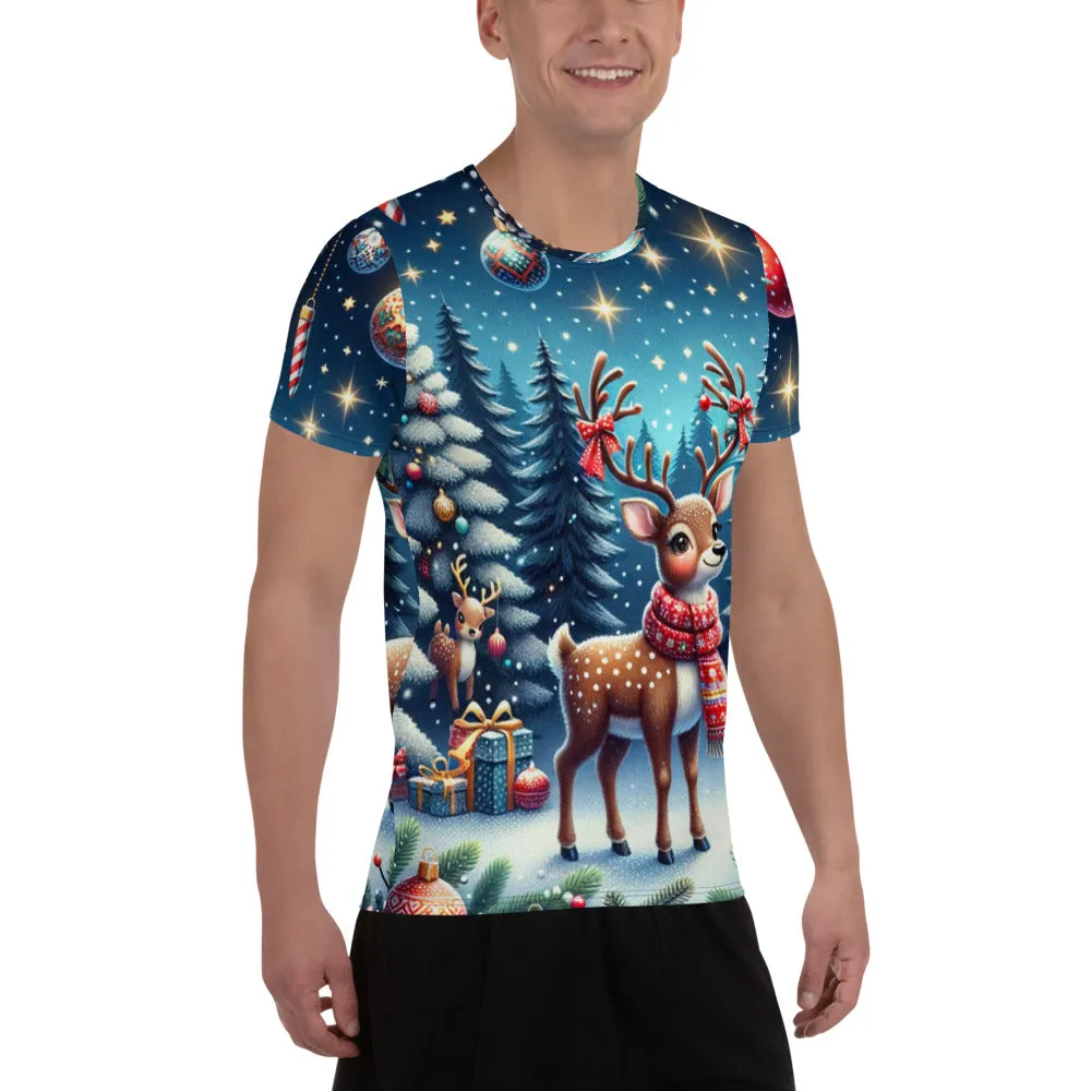 Whimsical Winter Wear Men's Athletic T-Shirt